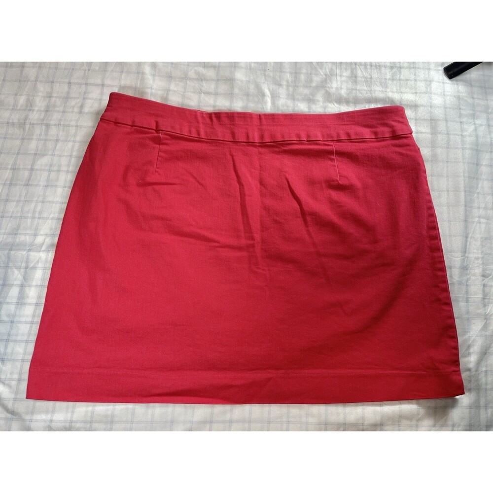 Croft & Barrow Effortless Stretch Skort Women’s 18 Regular Red Pull On Pockets